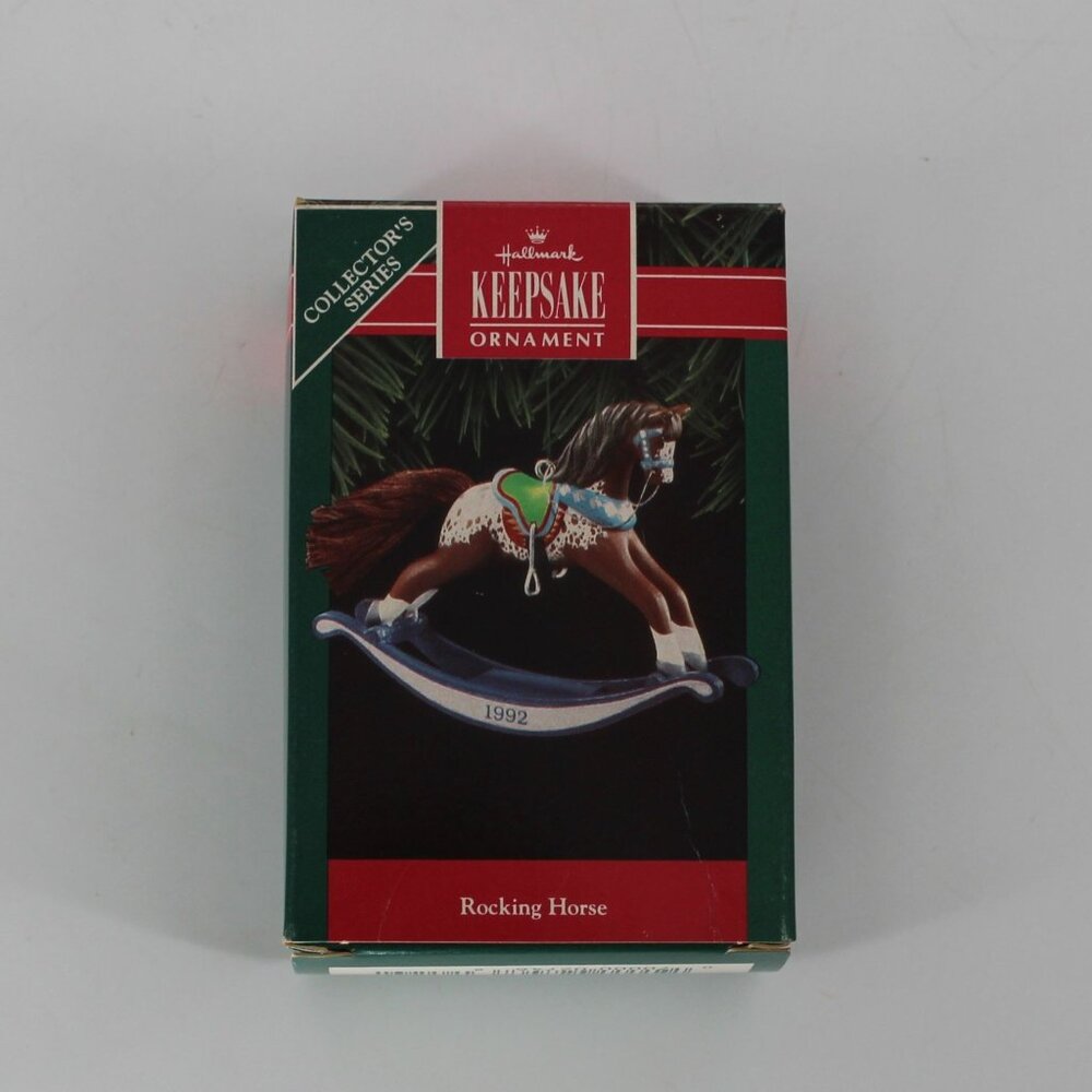 Vintage Hallmark Rocking Horse Christmas Ornament 1992